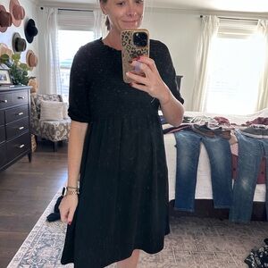 Elegant Black Long Sleeve Dress